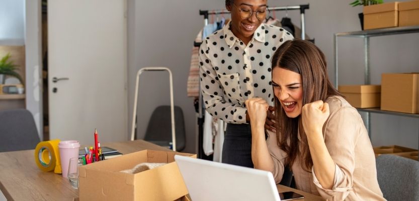 Small business owner feeling calmer and more confident about marketing decisions