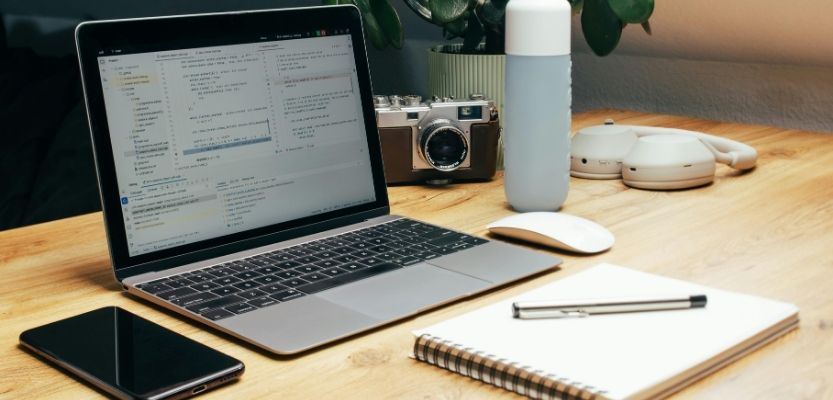 Calm workspace showing a simpler approach to marketing planning