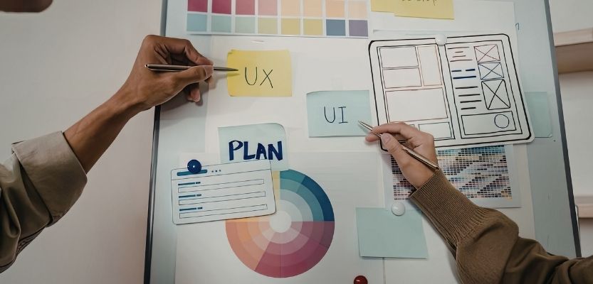 Content planning sketch showing one video used across multiple marketing channels.